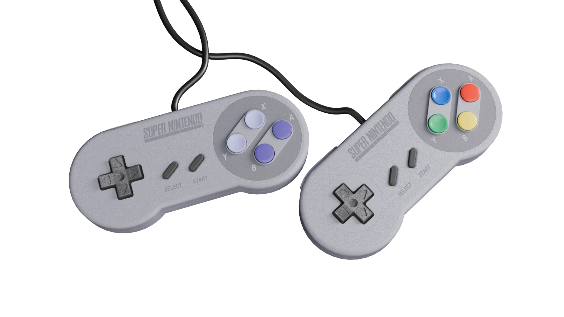 Two SNES® controllers ready for local multiplayer gaming