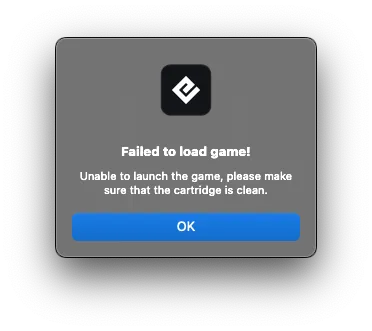 Failed to load game error in Playback