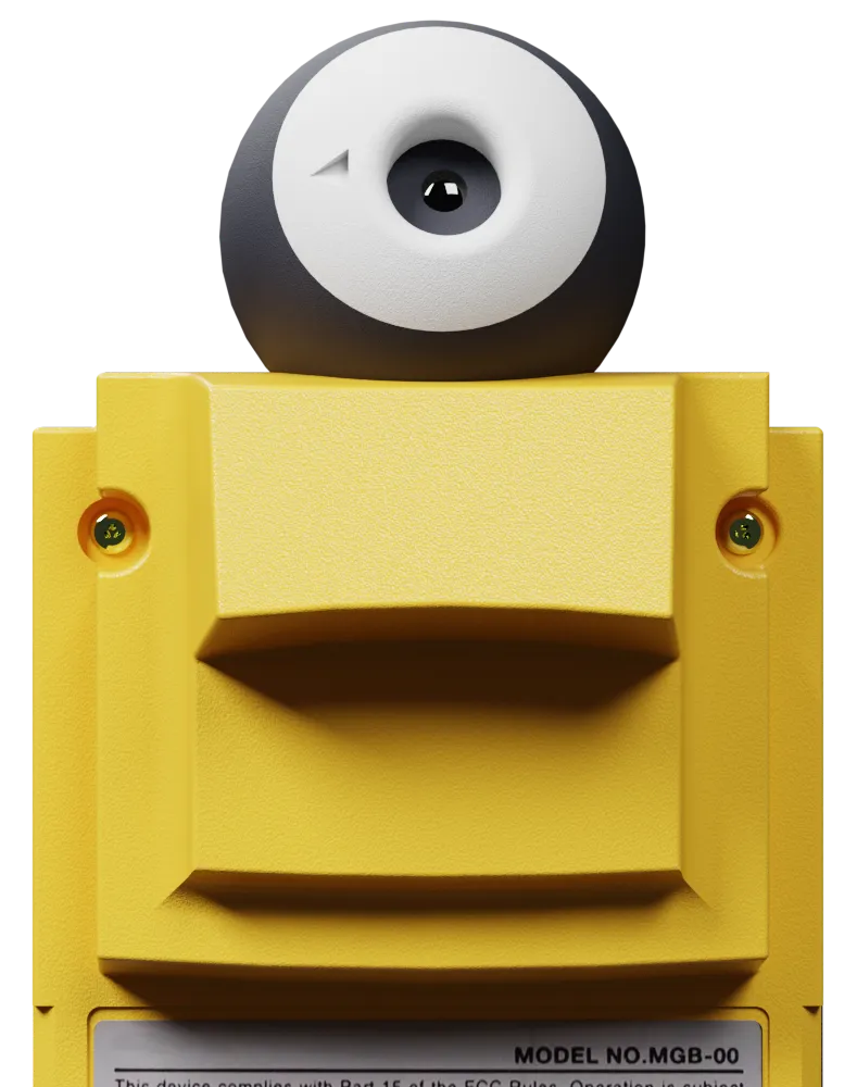 Game Boy Camera accessory with characteristic round camera lens