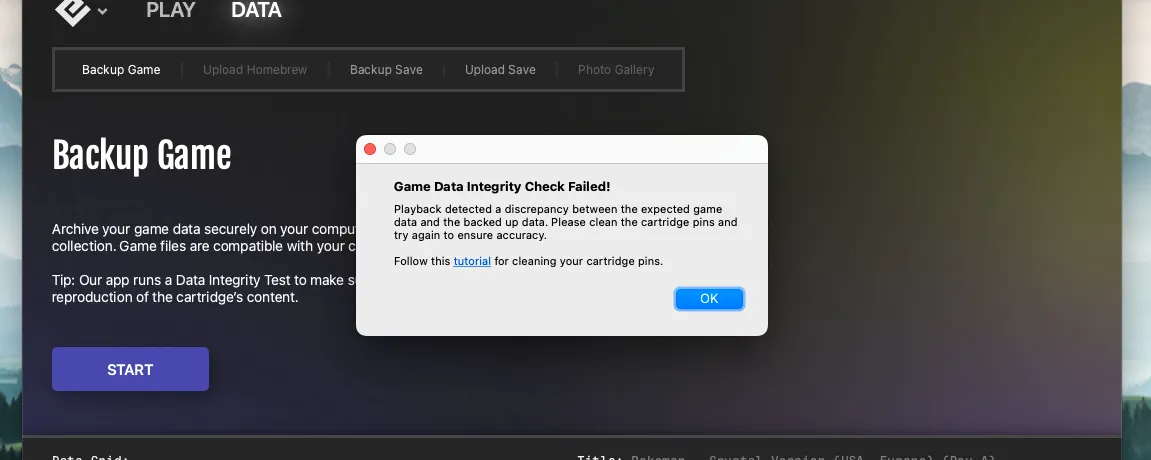 Cartridge data integrity checks