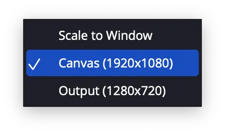 Output resolution settings in OBS
