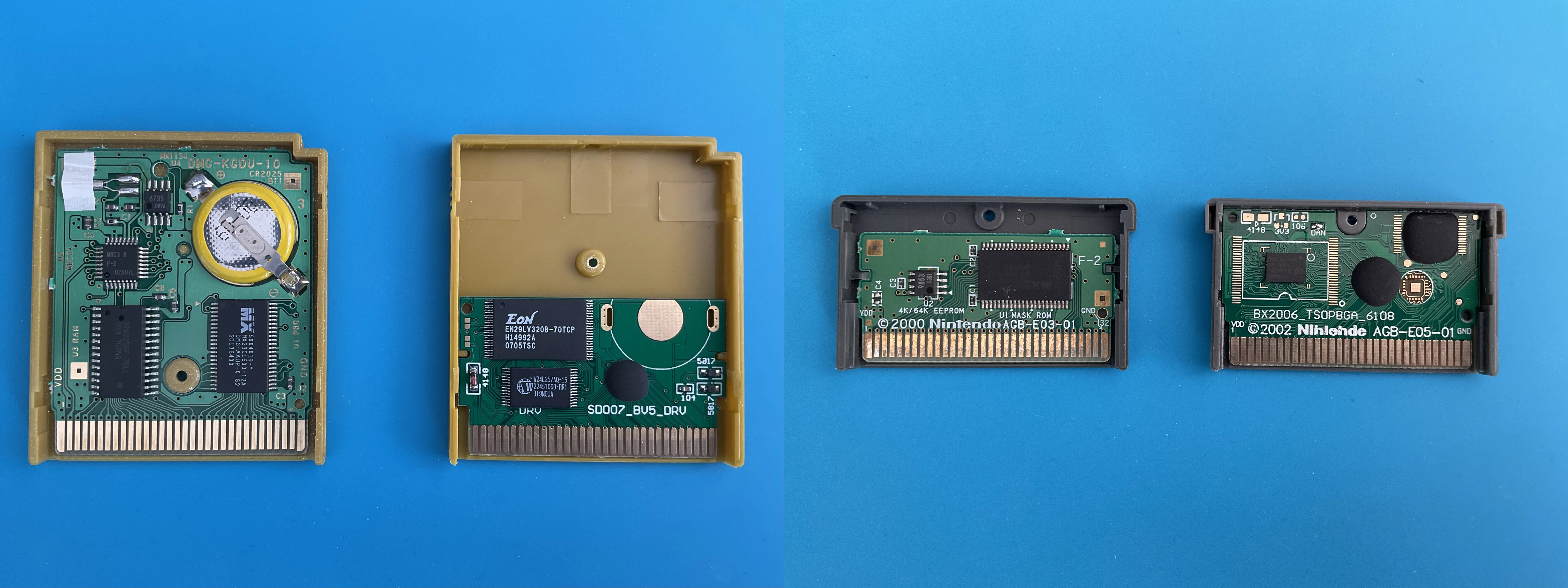 PCB comparison between authentic and fake cartridges