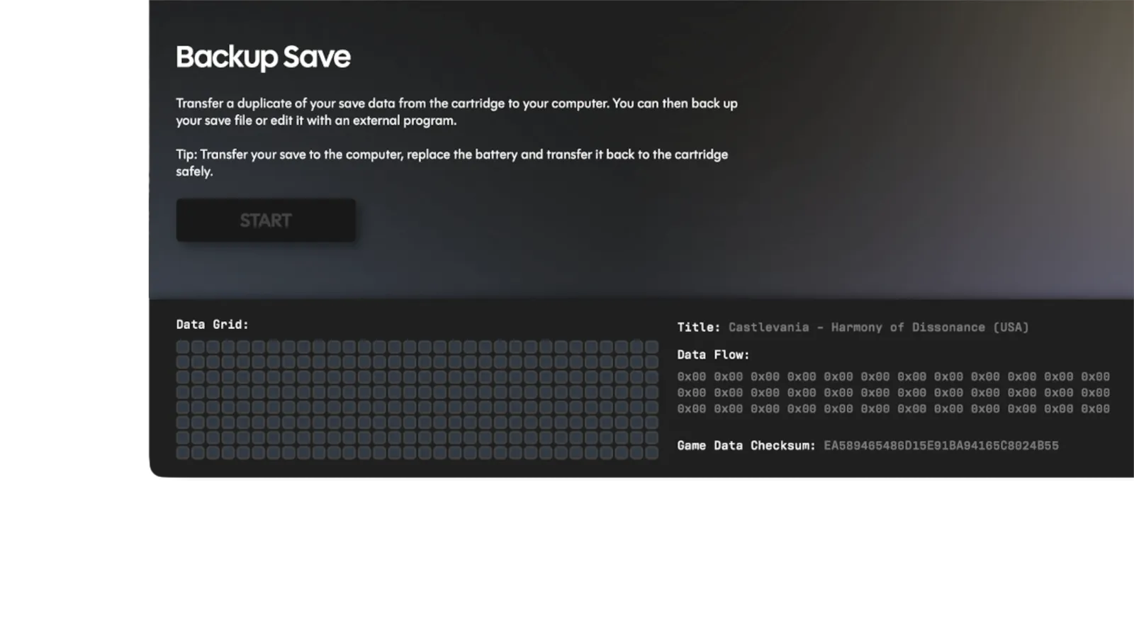 Keep your saves safe forever.<br>Back them up before the battery dies.