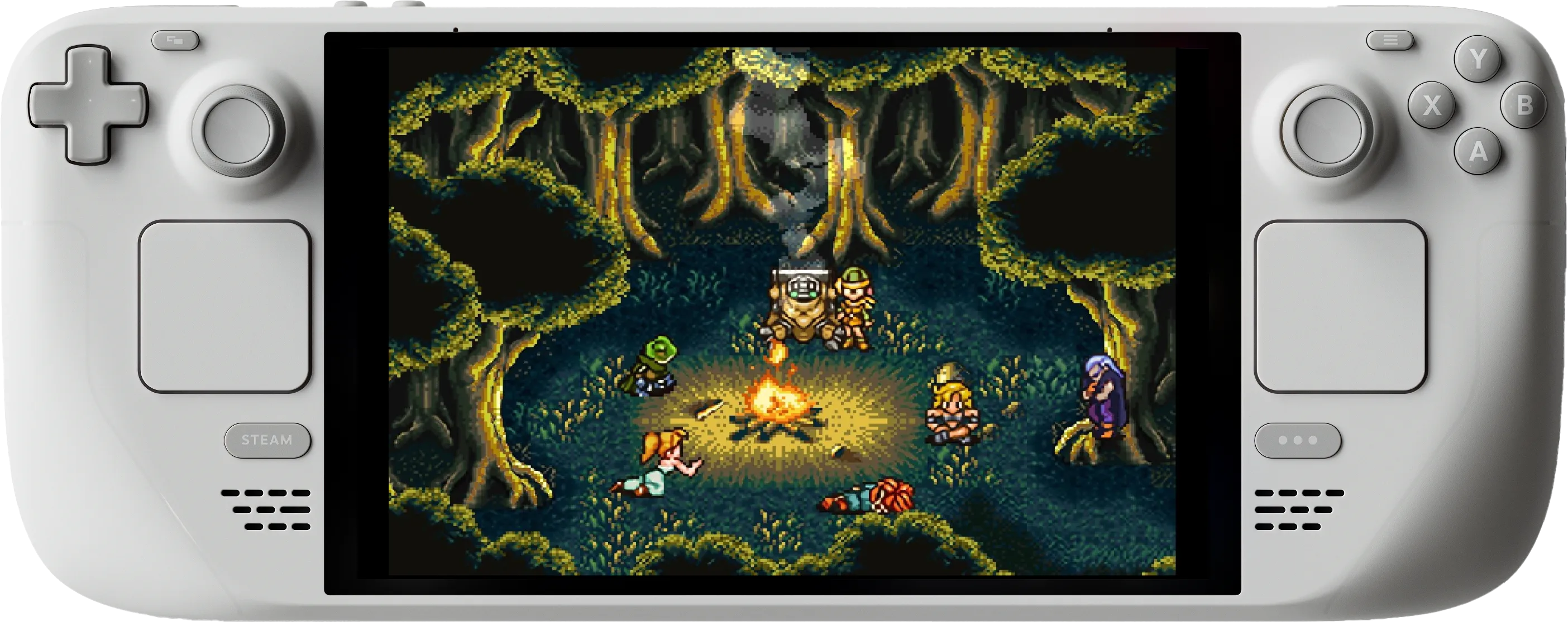 Steam Deck® playing a retro game