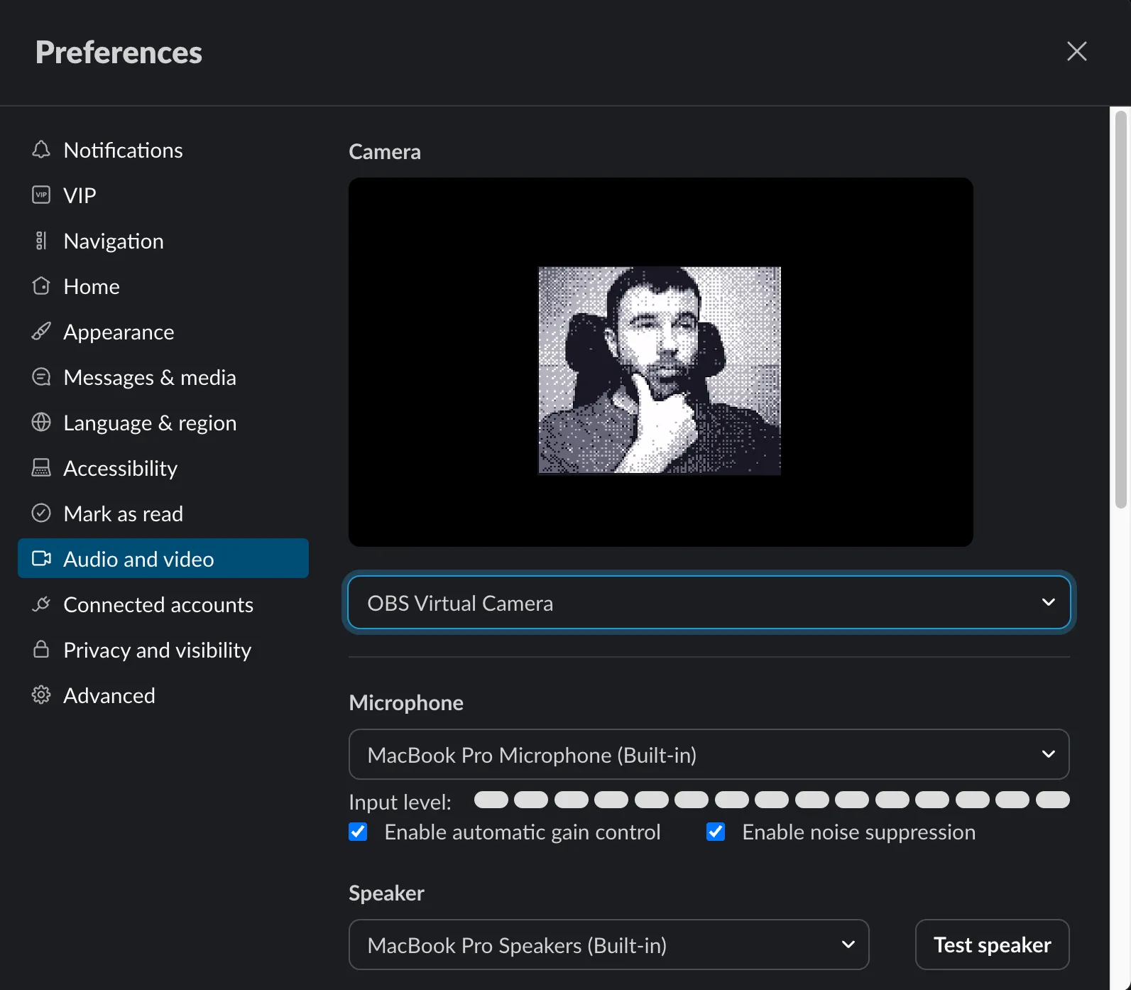 Game Boy Camera in use as a webcam