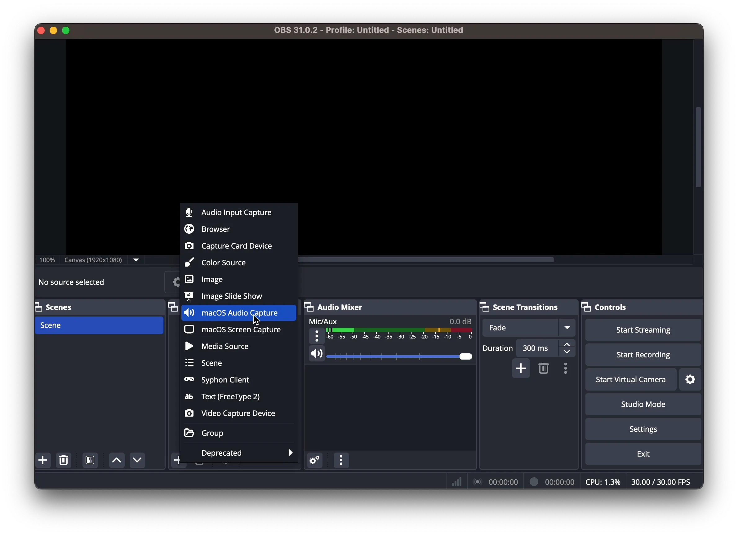 Window Capture option in OBS